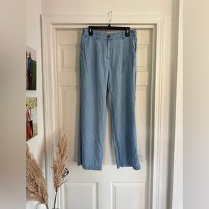 J. Jill Lightweight Pants, Size 8, Light Blue